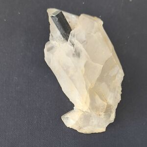 Raw Quartz Crystal with Black Tourmaline